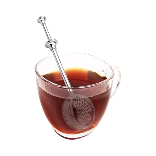 Tea Infuser Filter, Stainless Steel Teas Ball, Small Size Strainer with Fine Mesh, Reusable Tea Infuser, Metal Milk Filter with Design, Teas Strainer for Home and Office