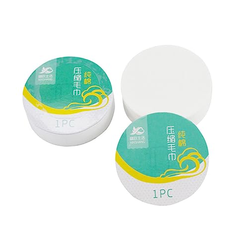 Beaupretty 3個入り使い捨てフェイシャルクレンジングタオル 圧縮プ 携帯用 旅行 アウトドア キャンプ ハイキングに適した非織フェイスワイプ 無地 白