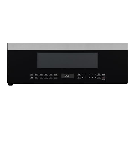 Image of GE Profile 30 inch Over-the-Range Low Profile Microwave, 1.2 Cu. Ft., 1000 Watts, 400 CFM Hood Vent, LED Lighting, Auto Defrost, Installer-Friendly, Stainless Steel, UVM9125STSS