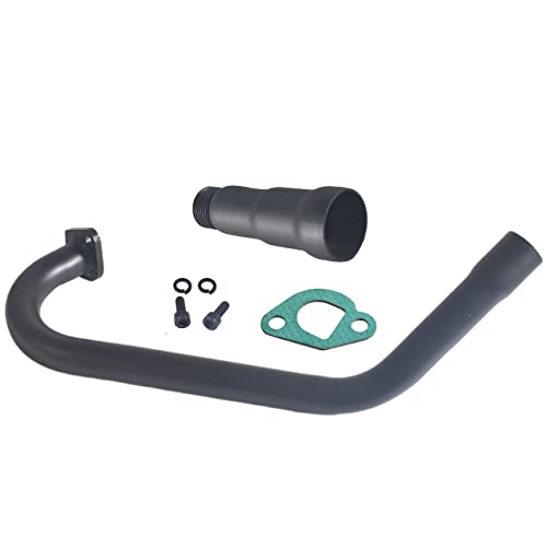 Fargo P200 Parcel Delivery Exhaust Pipes - SJVLXHI 3 Stage Exhaust Header Pipe For Coleman Powersports CT200U BT200X CT200u-ex,212cc 196cc/6.5HP Go Kart and Gas Mini Bike Black