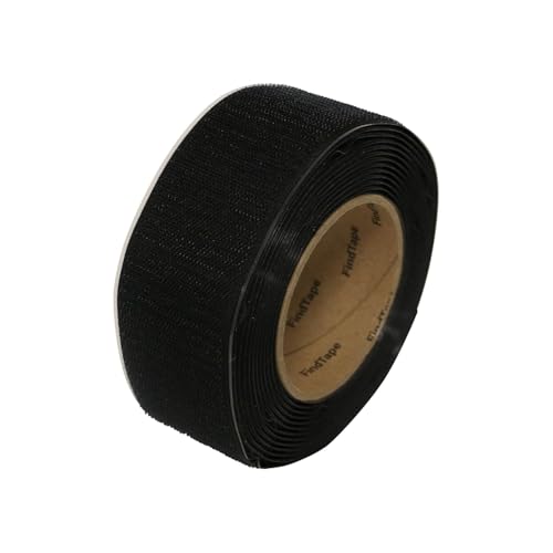 FindTape Rollo Hook-Side Only con reverso adhesivo (HL74-R): 2 in. x 15 ft. (Negro) / hook-side solamente