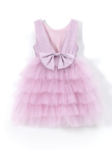 Tutu.kk Girls Tutu Dress Sequin Sleeveless Bow-Knot Tiered Layered Tulle Wedding Party Dresses2