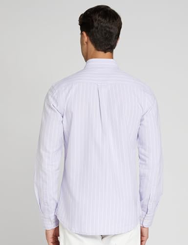 Image of U.S. Polo ASSN. Men's Yarn Dyed Oxford Stripe Spread Collar Full Sleeve Shirts