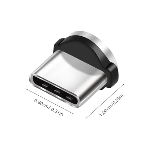Image of UKCOCO 30 pcs Charging Cable Magnetic Head Magnetic Phone Cable Adapter Charging Tip Phone USB Adapter Type c Connector Head Laptop Aluminum to Rotate