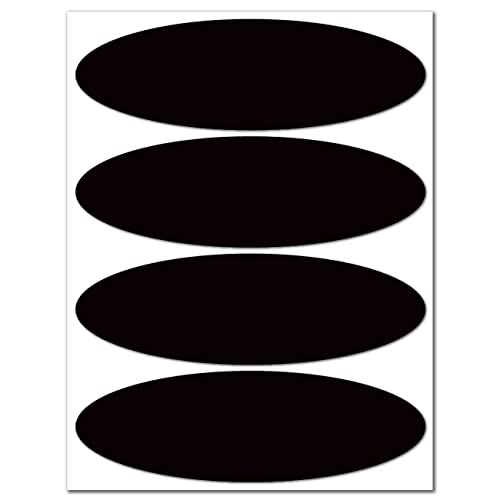 B REFLECTIVE - Kit 4 Stickers Autocollants Ovals Noirs Réfléchissants Casque Moto - Taille Bandes Homologuée FR - Visibilité - Sobre & Design - Adhérence optimisée