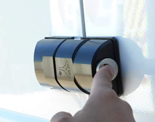 MUL-T-LOCK ArmadLock Doppel - Set von 2 Robusten Diebstahlsicheren Schlössern für Nutzfahrzeuge, Manuelle Verriegelung PushLock