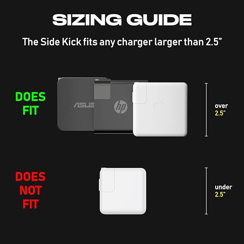 Fuse Reel The Side Kick Collapsible Charger Organizer and Travel Accessory Compatible with MacBook and PC charging cords and adapter cable management White