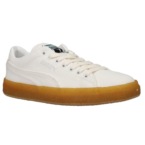 PUMA Mens Suede Crepe Canvas Lace Up Sneakers Shoes Casual - White2