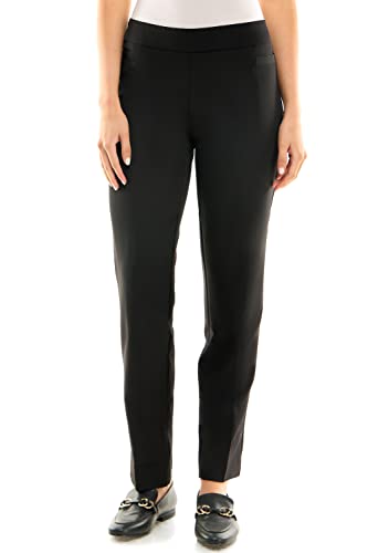 Zac & Rachel Women's Flattering Pull-on Slim Leg Pant with Tummy Control Panel2