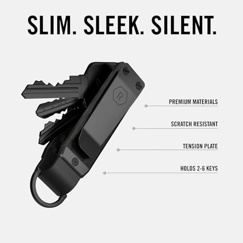 Image of The Ridge Key Organizer - Compact Metallic Key Holder, Minimalist Innovative Keyholder, Smart Keychain Secures 2-6 Keys