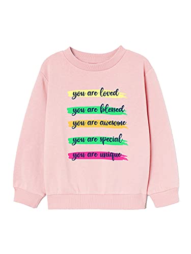 Image of Naughty Ninos Girls Pink Printed Sweatshirt (NN00155TST)