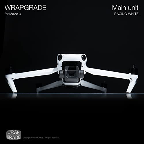 Image of WRAPGRADE Full Skin Stickers for DJI Mavic 3 / Mavic 3 Classic (RACING WHITE)