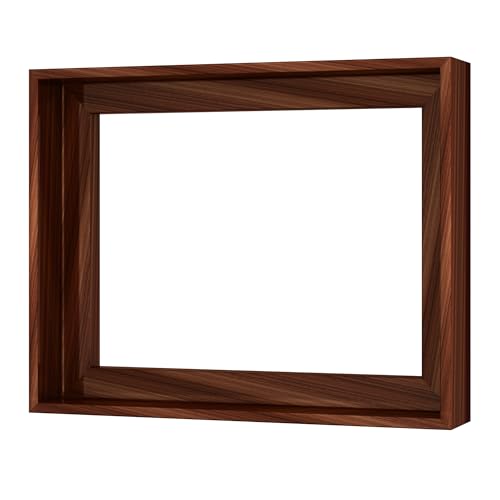 B.B.F MAKE 24x36 Canvas Floater Frame Fits 1.25 Deep Art (0.75 Compatible) Proudly Made in USA Professional Premium PS Frame for Gallery Wrap Canvas Mounting Hardware Included Dark Brown