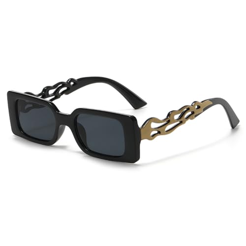 Lunettes de soleil rectangle vintage femmes anti-éblouissement UV400 pour voyage