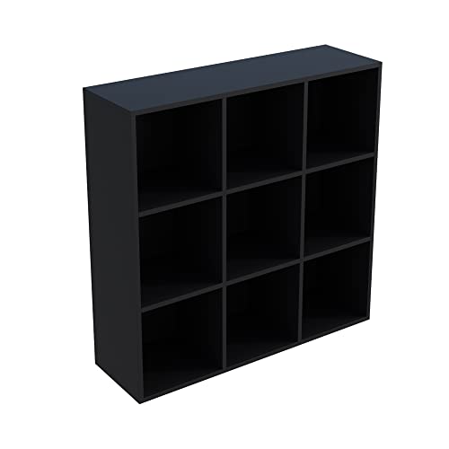 OSCHF 9-Cube Storage Shelf Bookcase - Wooden 3-Tier Free Standing Open Bookshelf for Home and...