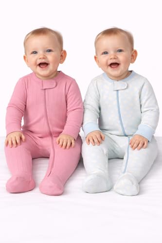 Image of TuddyBuddy Baby Girl's Cotton Printed Full Sleeves Sleepsuit /Footed Rompers for Baby Girl