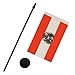 Austria with eagle Table Flag 4'' x 6'' - Austrian coat of arms Desk Flag 15 x 10 cm - Black plastic stick and base - AZ FLAG