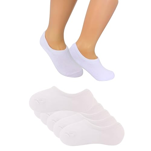 lurensa Calcetines invisibles niño/niña, de puro algodón calcetines cortos, medias transpirables suaves, antideslizantes-silicona para cualquier ocasión socks-pinkis-cortos-sport tallas 20-25