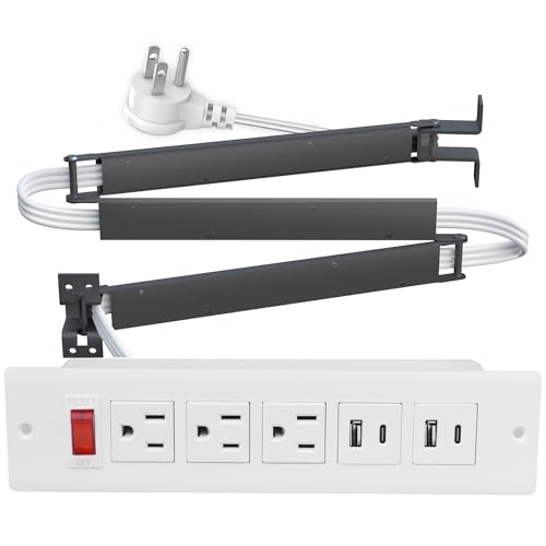 JACEPFY Drawer Outlet with USB C PD20W Fast Charger Station,