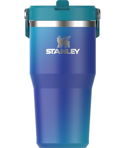 Image of STANLEY IceFlow 2.0 Flip Straw Tumbler with Handle 20 oz | Twist On Lid and Flip Up Straw | Leakproof Water Bottle | Insulated Stainless Steel | BPA-Free | Sea Glass Aura