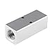 Iceyon 2 Way Pneumatic Manifold Air Distribution Block, Aluminum Alloy Air Compressor Manifold Distribution Block, G1/2 Supply Port, G1/4-Inch Output Port (2 Way 4 Port)