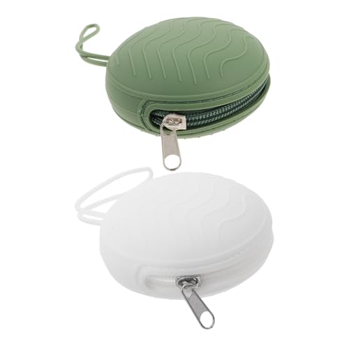 Sosoport 2pcs Silicone Pacifier Holder Cases Baby Pacifier Case Zipper Coin Purse Portable Storage for Travel