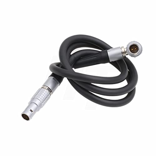 Cable 12V 0B 2 pin con angulo recto anticaidas para transmisor Teradek Bolt 4