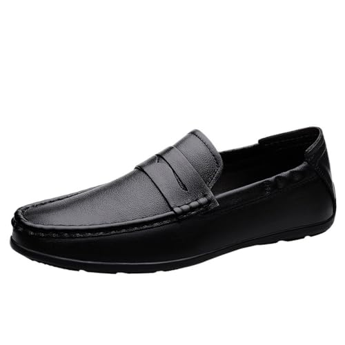Mens Business Casual Loafers Leather Slip On for Office Work Wedding Comfortable Lightweight Dress Shoes