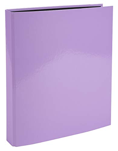 Exacompta, ref. 51565E - Archivador de 4 anillas en D de 25 mm, exterior plastificado y forro negro, Aquarel, 315 x 270 mm (dimensiones exteriores), formato de archivo A4, morado
