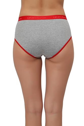 Image of GLAMORAS Women Cotton High Waist Full Coverage Broad Band Tummy Tucker Tummy Control Panty, Size L-3XL, Pack of 2 Panties