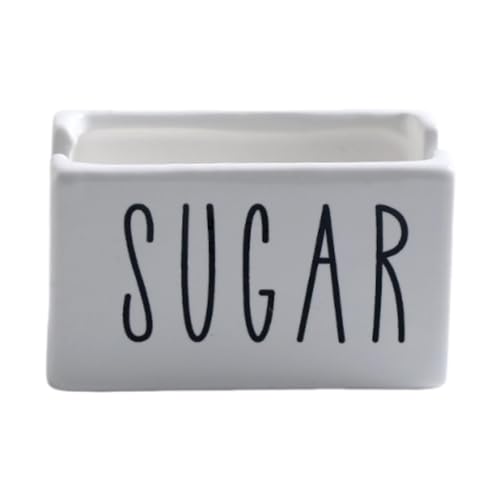 Milageto Présentoir à sachets de Sucre en céramique pour café, Condiments, thé, Bar, Cuisine, Blanc