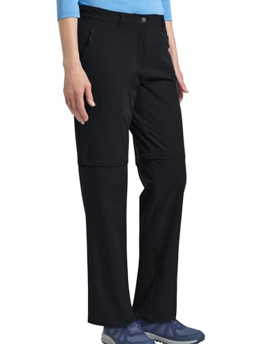 Jack Wolfskin Damen Pico Trail Zip Off Pants Wanderhose, Schwarz, 38 EU
