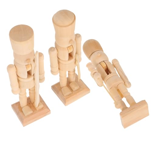 FONDOTIN 3 Stück Teiliges Holz Nussknacker Puppen Weihnachtsdeko DIY...