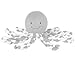 Nattou - Octopus Poulpe gris-blanc - Polyester - 879705