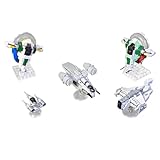 Space War Ship Building Block Kit Toys, Slave 1 (Boba - Red Jango - Blue) Razor Crest Mando N1 Justifier, Compatible with Lego, Great Gift for Birthdays, Halloween and Christmas (516 Pcs)