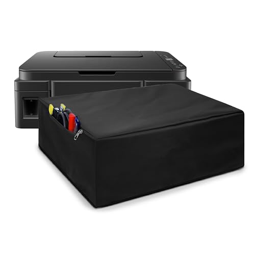 Image of Alifiya Dust Proof Washable Printer Cover for Canon Pixma G2012 / G1730 / G1737 / E560 / G2060 / TS207 All-in-One Ink Tank Colour Printer - Black