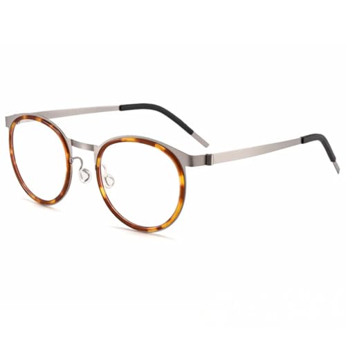 Monture ovale homme anti-trace de nez lunettes titane ultra-léger