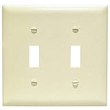 Pass and Seymour TP2I TradeMaster 2-Gang 2-Toggle Wall Plate, Ivory