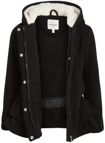 URBAN REPUBLIC Girls’ Winter Jacket - Insulated Winter Outerwear Coat with Sherpa Lined Hood and Ruffle Hem for Girls (4-16)2