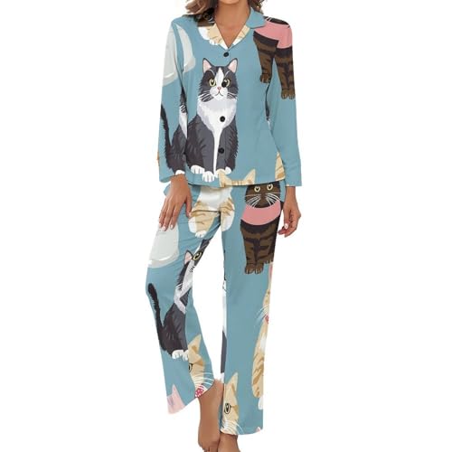 Pyjama à manches longues pour femme cherchant un homewear fluide et doux