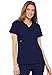 Cherokee Women's Scrubs Luxe Jr. Fit Mock Wrap Top, Navy, Medium