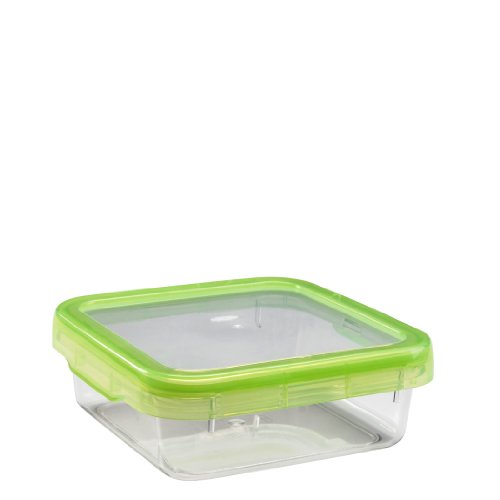 OXO Good Grips LockTop Container, Medium Square 30.4-ounce, Green Lid