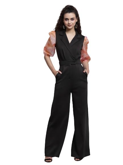 kassually Jumpsuits for women Casual Orange Organza Sleeves Jumpsuit-picture-17