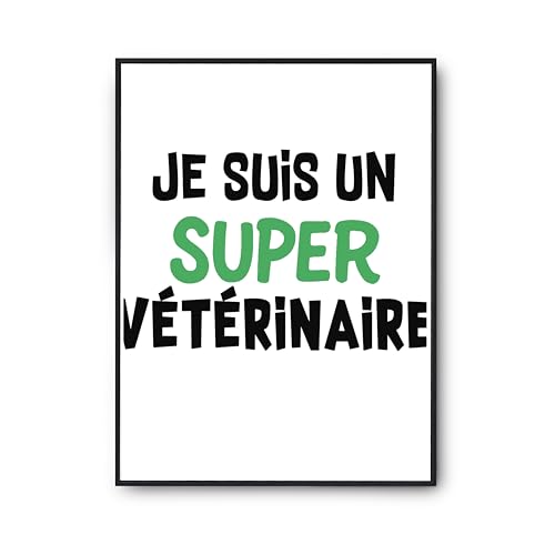 Cadeau Humour Vétérinaire - Affiche A3 Otshirt Idée Anniversaire Décoration Murale