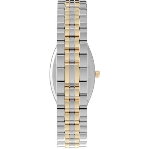Image of TIMEX Main Street Tonneau 21mm Silver-Tone Dial Analog Women Watch - TW2V25500JQ