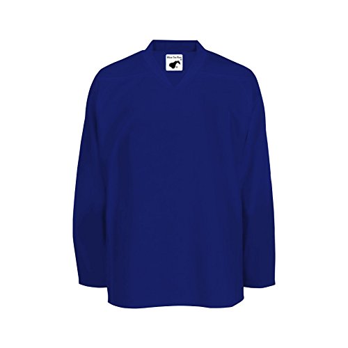 PEAR SOX Mesh Polyester Ice Hockey Jersey for Men's - Athletic Plain Practice/League/Team Jersey with Long Sleeves Royal