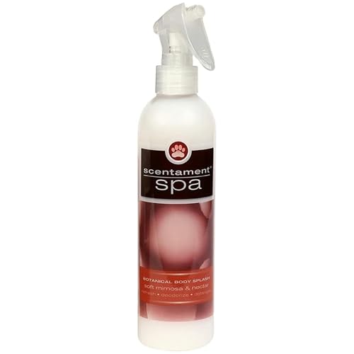 Image of Best Shot Scentament Spa Botanical Body Splash, Body Spray Conditioner for Pets, Cat and Dog Cologne Spray, Soft Mimosa Nectar, 8 Oz.
