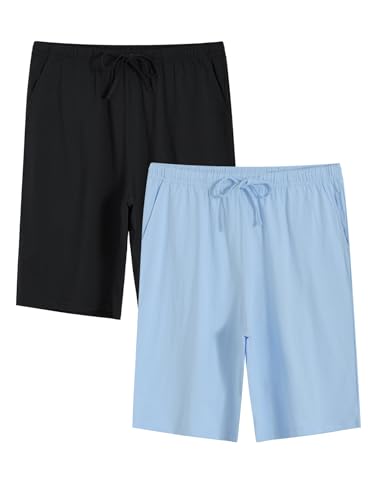 Image of Latuza Women's Knee Length Pajama Shorts Cotton Knit Bermuda Sleep Shorts