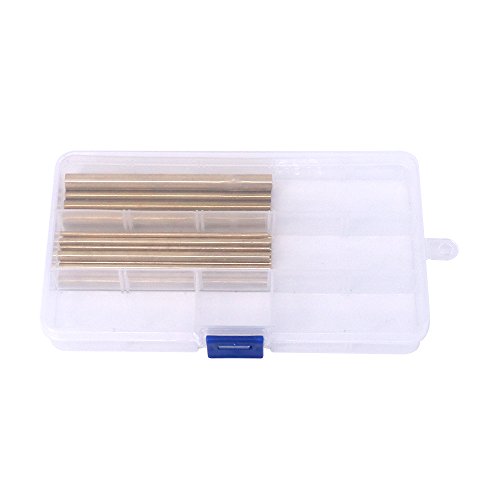 Swpeet 18Pcs Assorted Brass Solid Round Rod Lathe Bar Stock Kit, Diameter 2mm-8mm Length 100mm, Perfect for Various Shaft, Miniature Axle, Model Plane, Model Ship, Model Cars