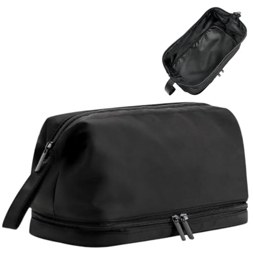 Image of Handcuffs Toiletry Pouch for Men & Women - Waterproof Pouch |Nylon Fabric | Shaving Kit Bag & Grooming Travel Toiletry Bag | Toiletries Organiser (Black)